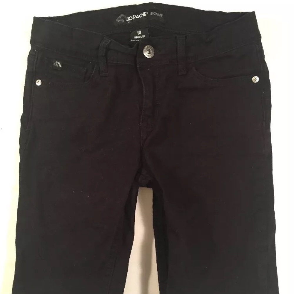 Jordache Girls Skinny Jeans Size 10 Black Stretchy